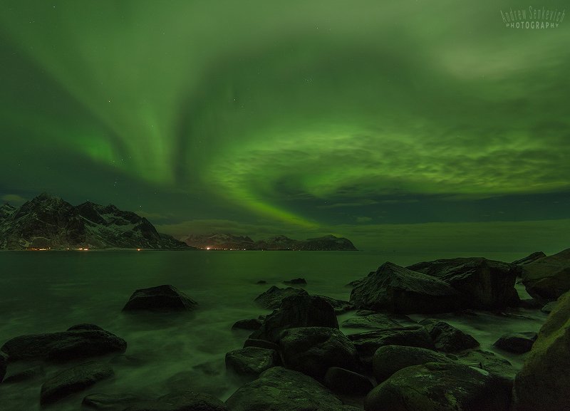 лофотены, lofotens, norway, aurora, северное сияние Лофотены. Сияние 3. =) фото превью