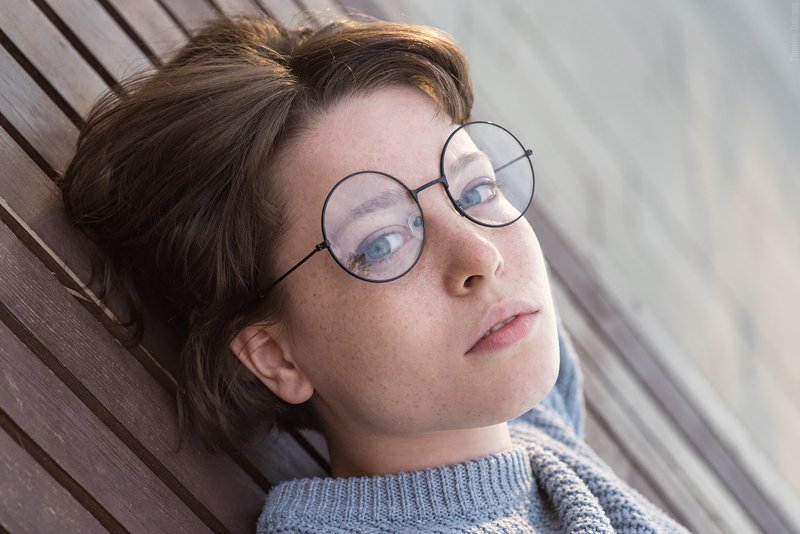 девушка, портрет, милая, cute, girl, portrait, glasses, очки Masha фото превью