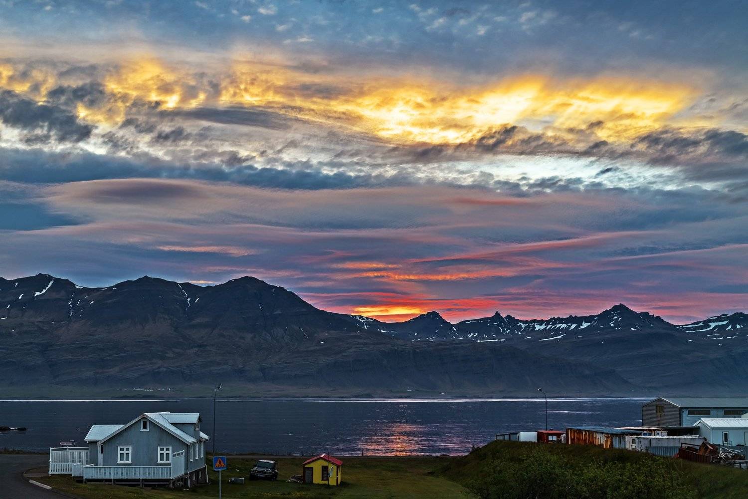 пейзаж, лето, природа, исландия, ладшафт, восход, фьйорды, Юрий Левко