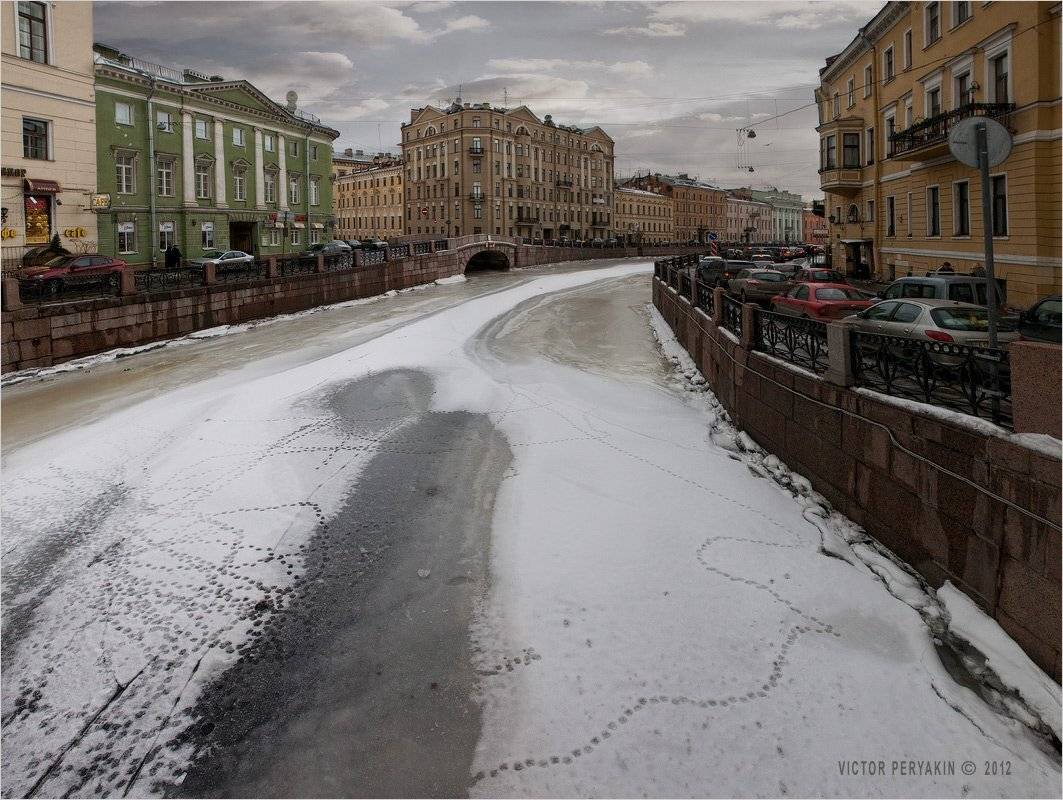 санкт-петербург, река, мойка, вечер, россия, город, пейзаж, пробка, авто, Виктор Перякин