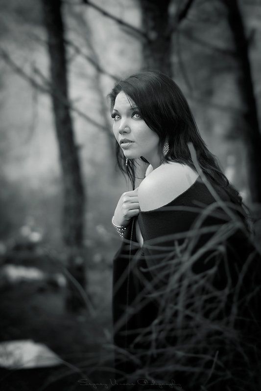 портрет, фотография, девушка, лес *** фото превью