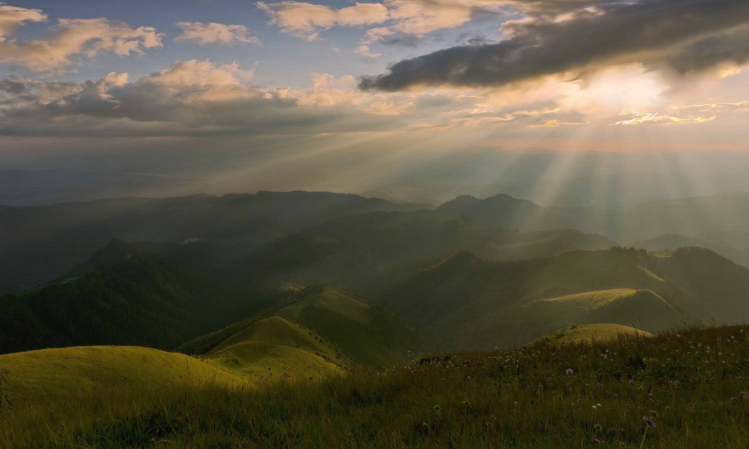 горы, кавказ, закат, ФЁДОР