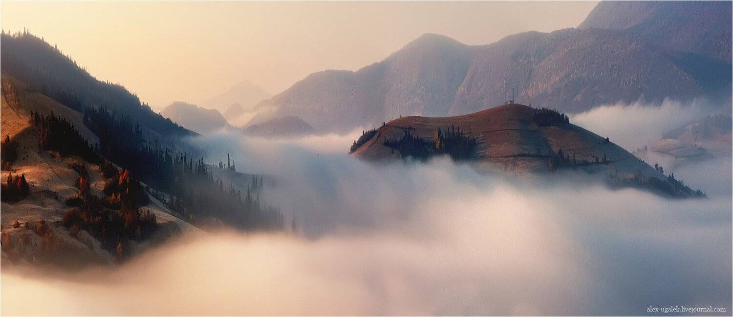 карпаты, утро, туман, горы, склоны, мороз, солнце, угальников, Алексей Угальников