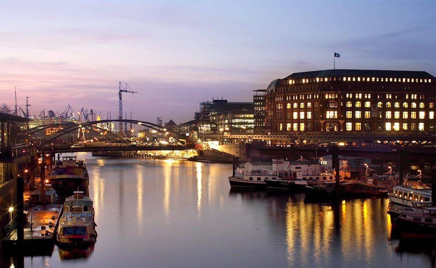 германия, гамбург, порт, вечер, Игорь Дубровский