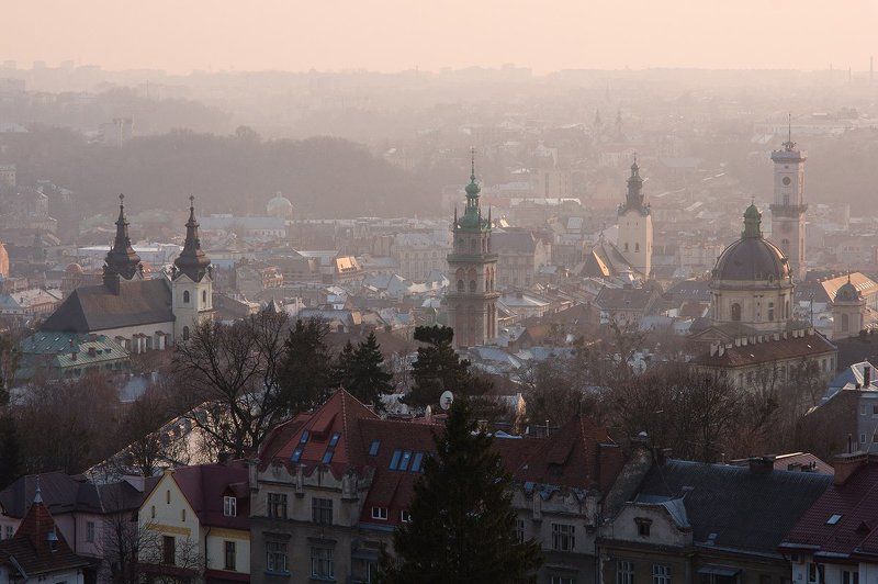 львов, пейзаж, город Львов фото превью