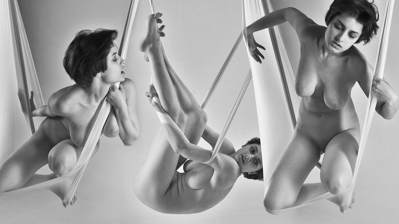 девушка Упражнение в композиции фото превью