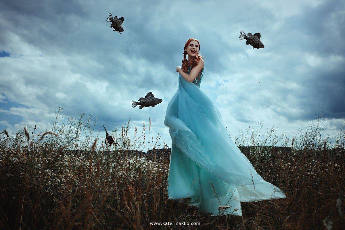 Fish, portrait, dress, Катерина Клио