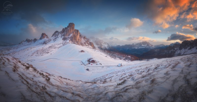 пейзаж, природа, горы, италия, доломиты Passo Giau фото превью