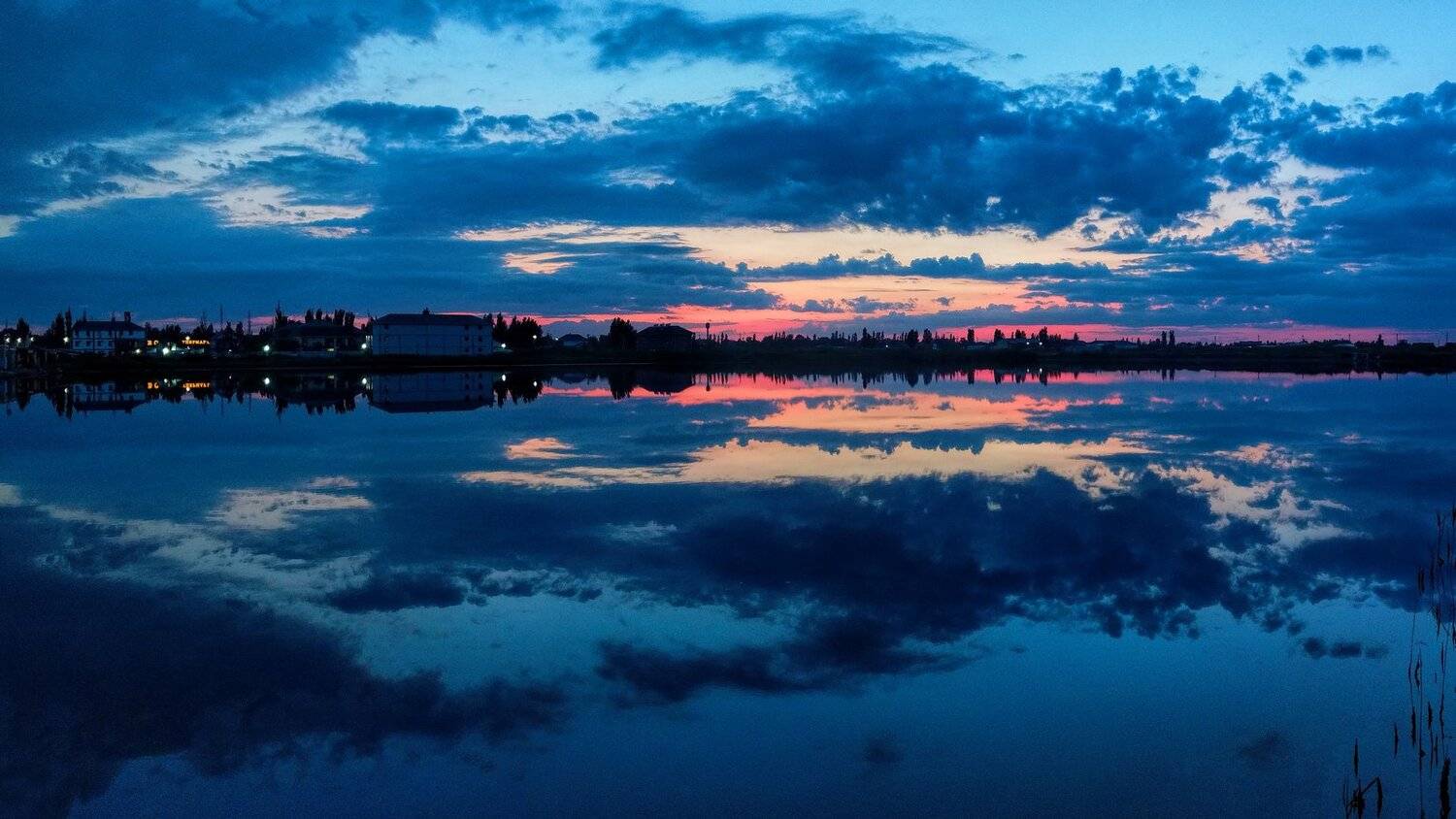 вечер,пейзаж,небо,отражение,облака,закат,, Сергей Богачёв