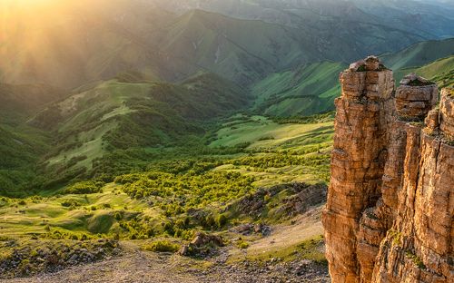 Приэльбрусье. На закате.
