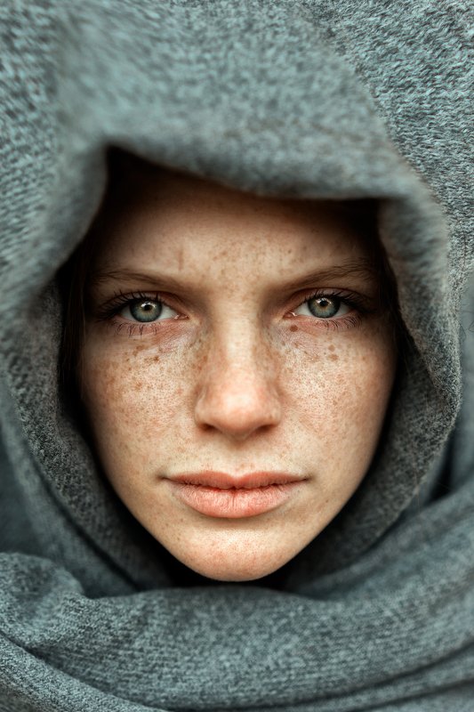 Женский портрет, портрет, природа, portrait, women, красивый портрет, взгляд, рыжая, конопушки Вика фото превью