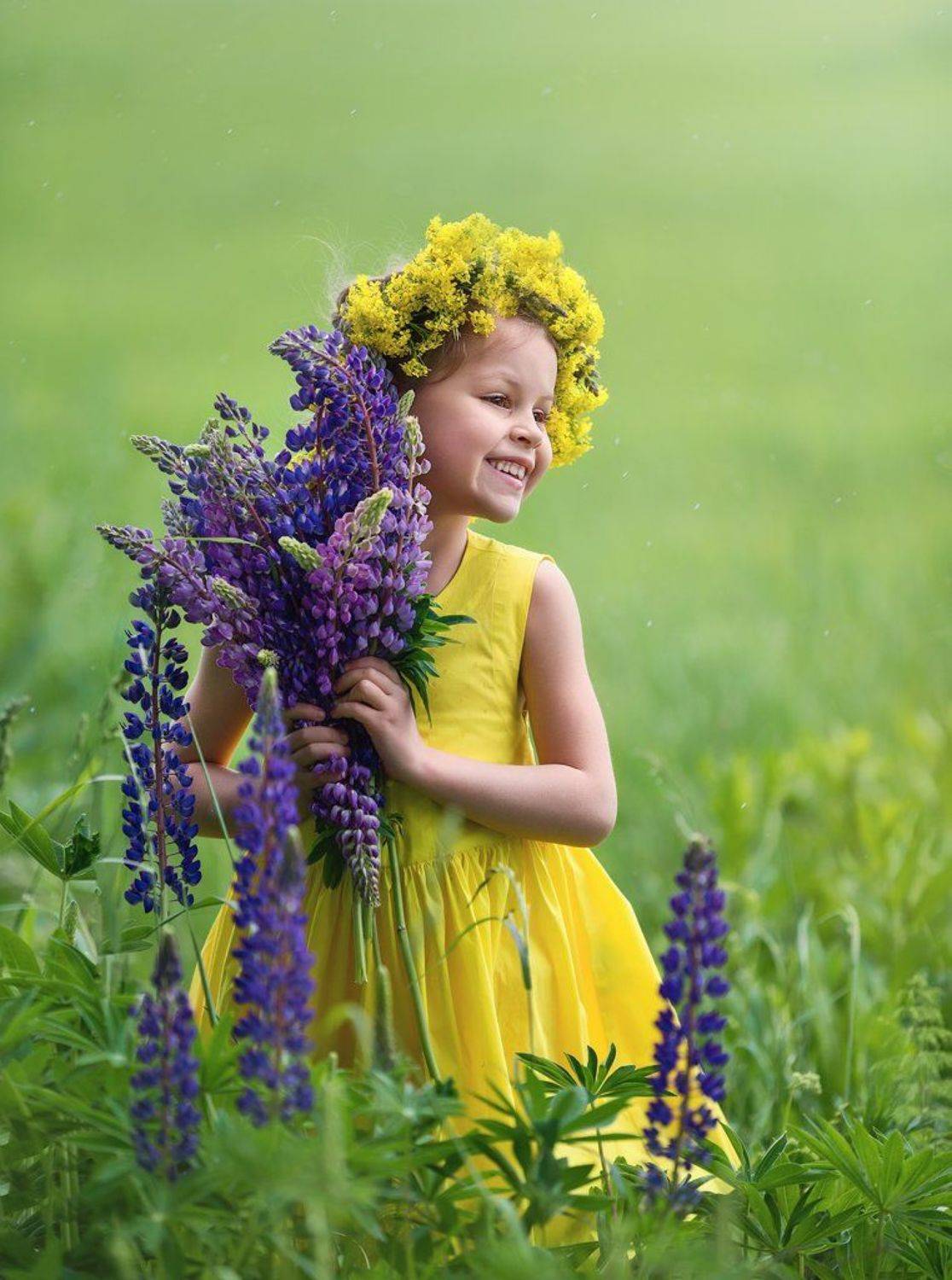 цветы, цветение, люпин, дети, прогулка, образ, Елена Круглова