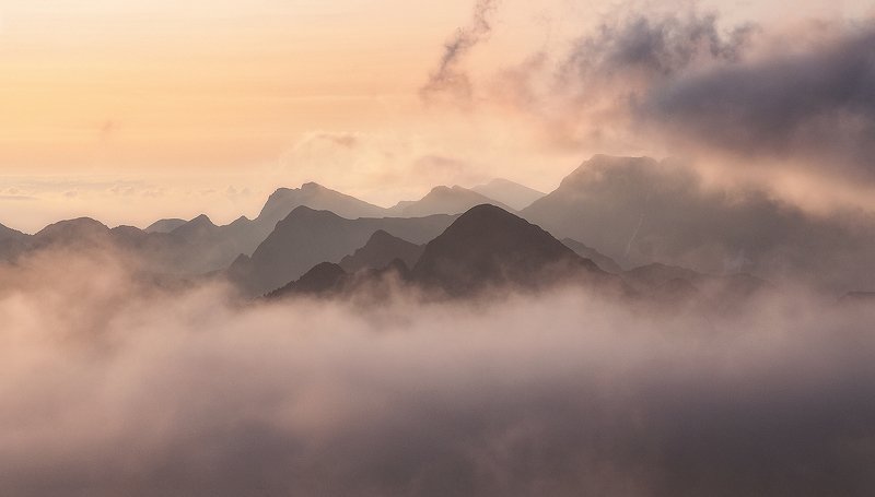 fagaras, romania, landscape, sunset Ocean Cloud фото превью