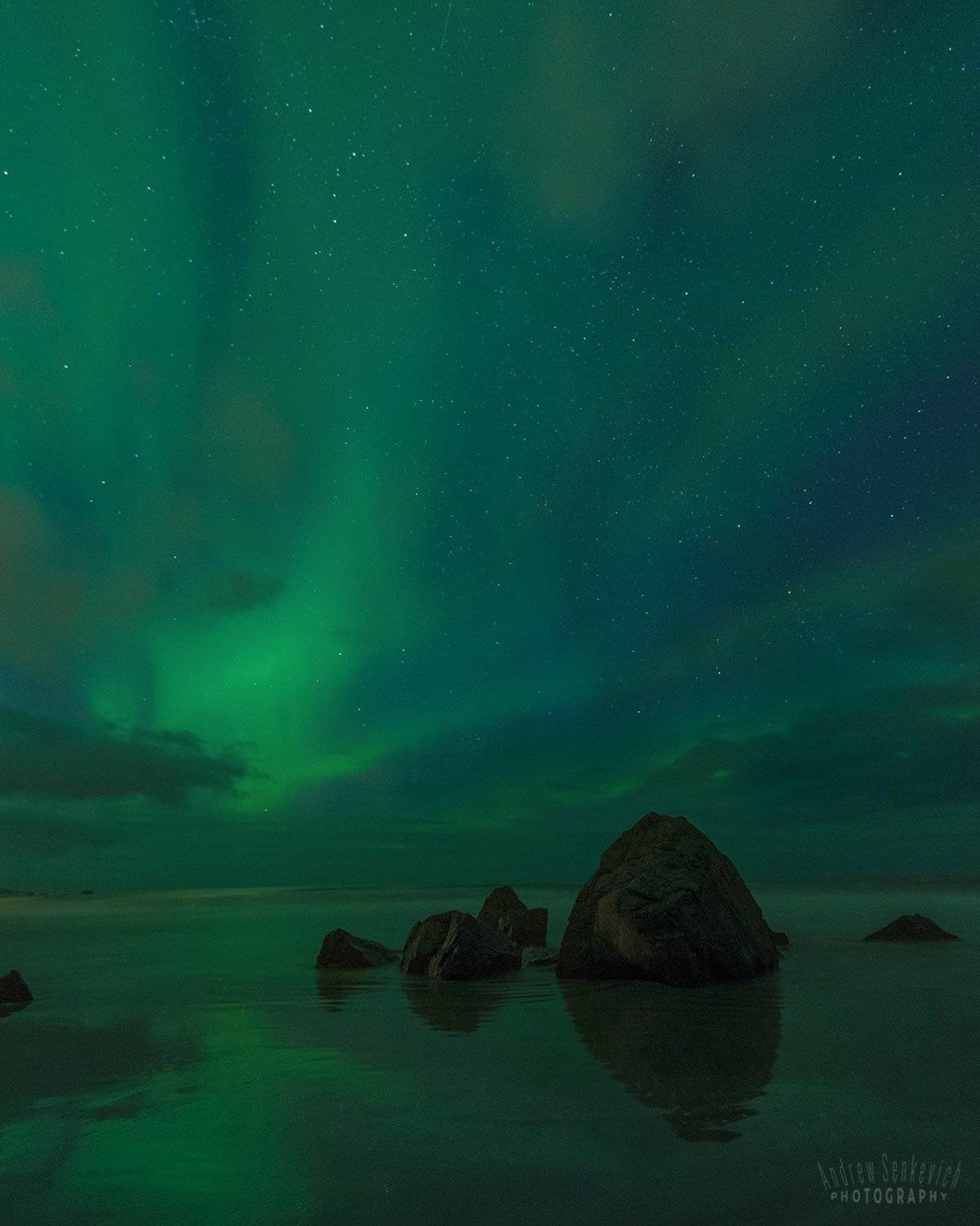 лофотены, lofotens, северное сияние, aurora, Андрей Сенкевич