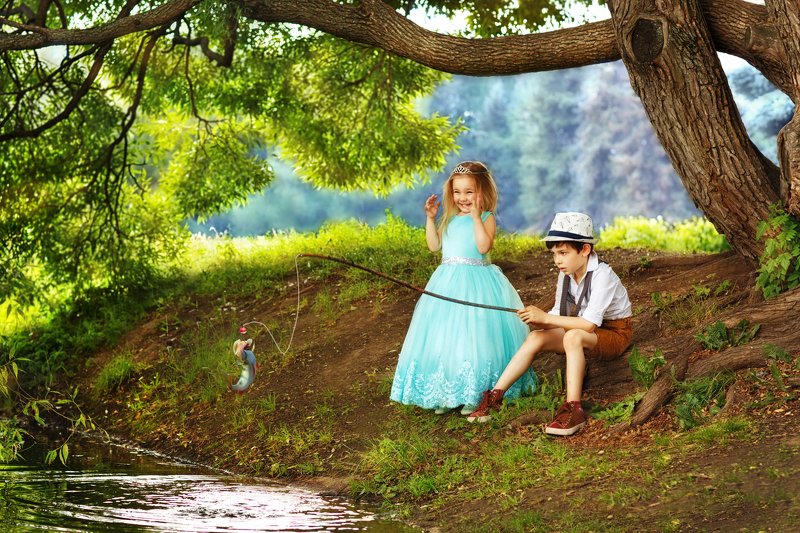 на рыбалке фото превью