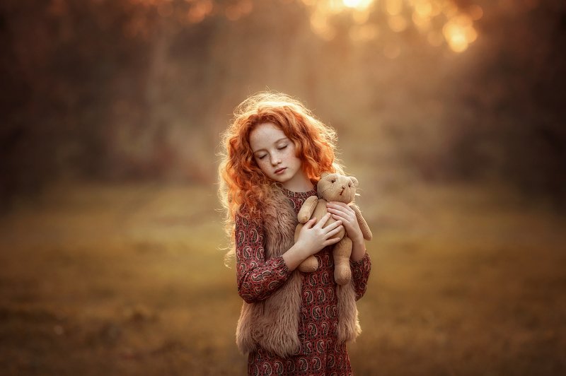 девочка рыжая детство сон мишка Рыжые грезы... фото превью