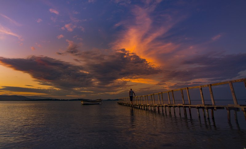boat,sea.sunset,sunrise,clouds,sky,  фото превью