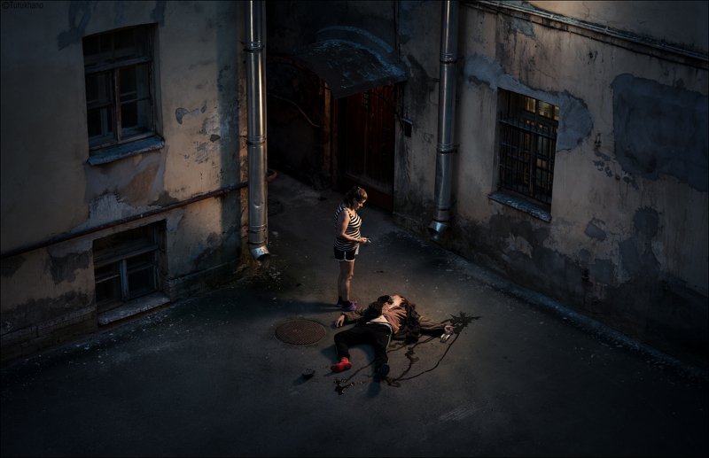 Красный носок фото превью