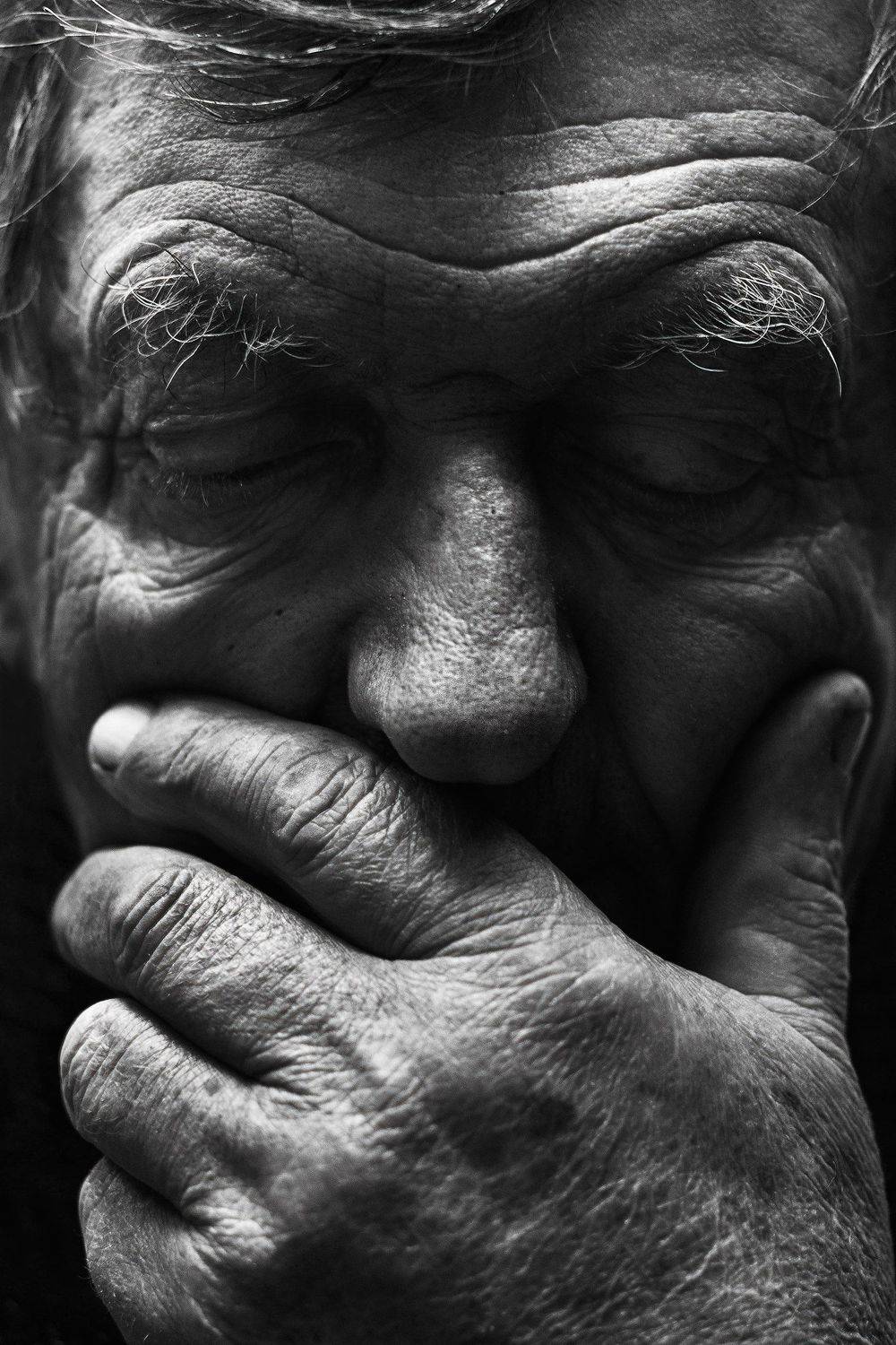 черно_белый_портрет, старик, старость, дед, морщины, грусть, мужчина, old,man, black&white, portrait, art, monochrome, people, old_age, wrinkles, sadness, Валерия Матирная