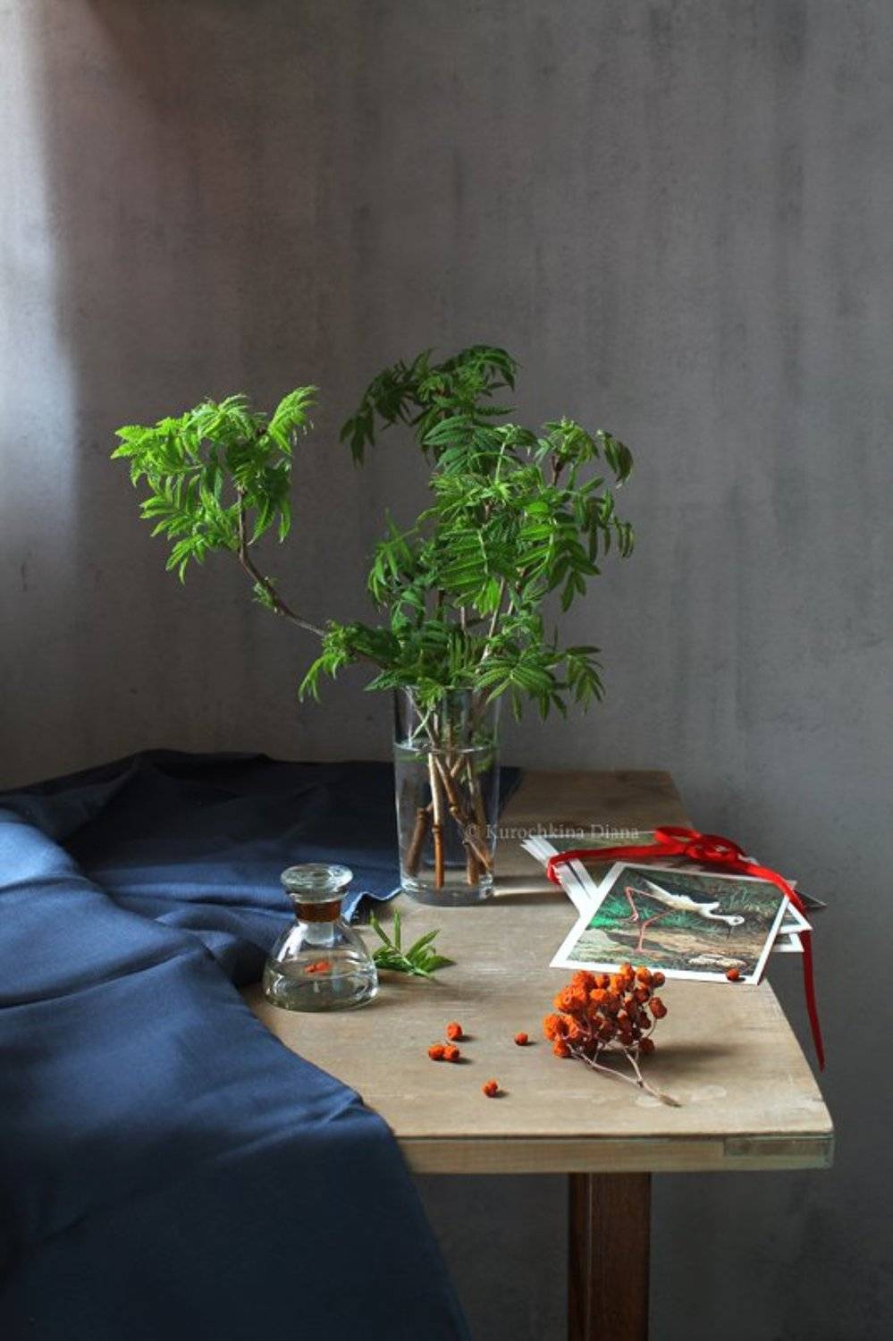 натюрморт, весна, рябинник, рябина, открытки, Курочкина Диана