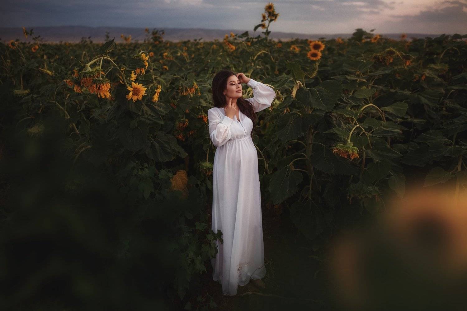 беременность подсолнухи лето, Шакирова Альбина