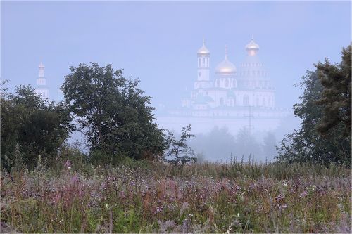 В туманной кисее.