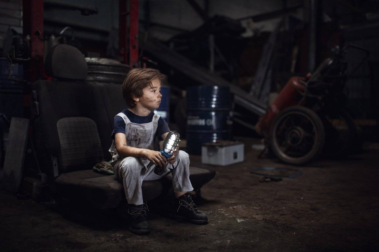 ребенок, портрет, слесарь, мастерская, Алексей Баталов