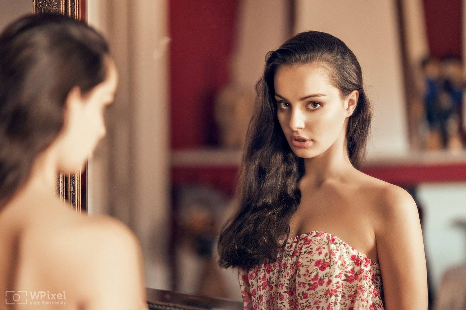 portrait women eyes brunette, Wojtek Polaczkiewicz