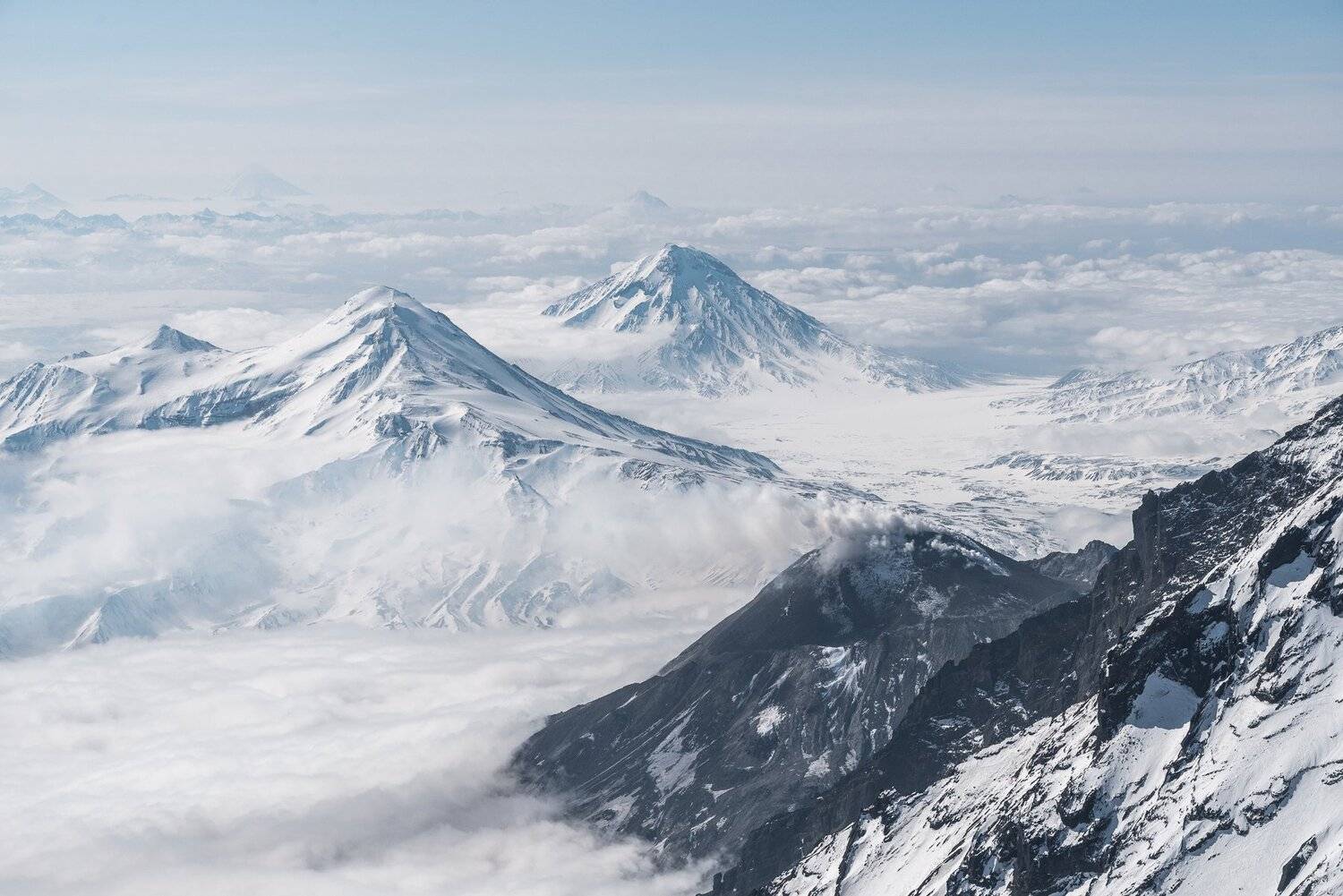 Ключевская, Безымянный, Камчатка, вулканы, Evgeniy Khilkevitch