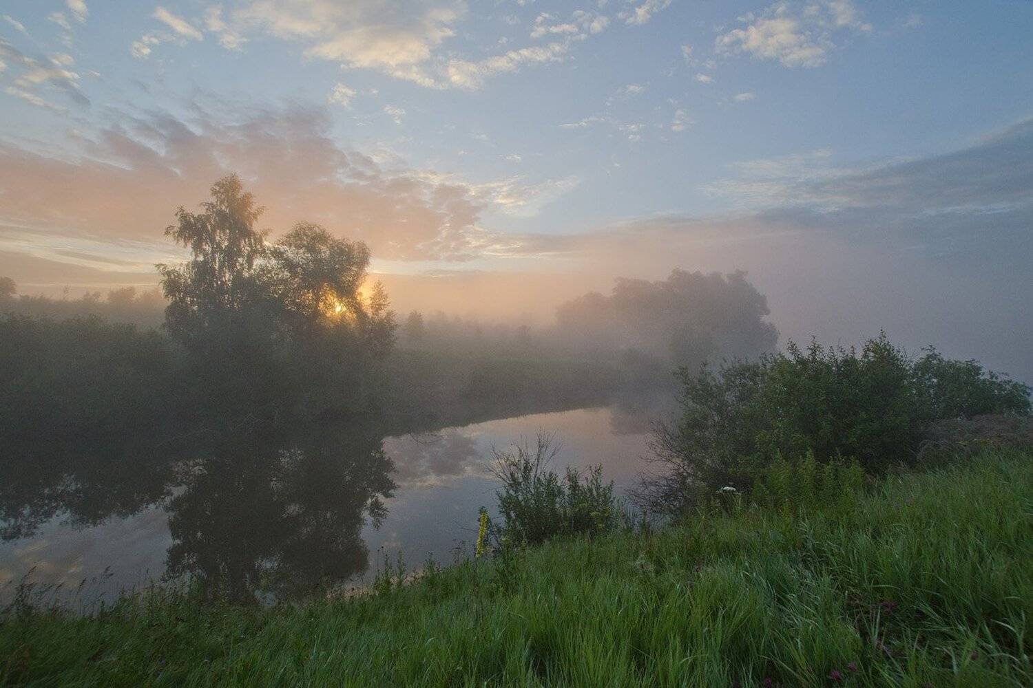 утро, рассвет, лето, пейзаж, Михаил Агеев