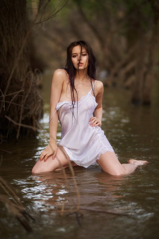 ню, девушка, цветок, юность, тело, красота, загар Майя фото превью