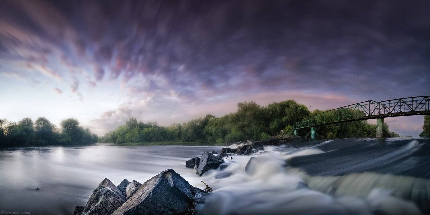 украина, коростышев, природа, река, тетерев, дамба, мост, небо, облака, жизнь, мечта, волшебство, сказка, душа, детство, мир, любовь, гармония,, Александр Чорный