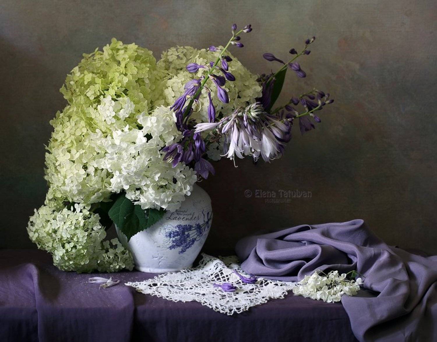 цветы, букет, хоста, гортензия, Елена Татульян