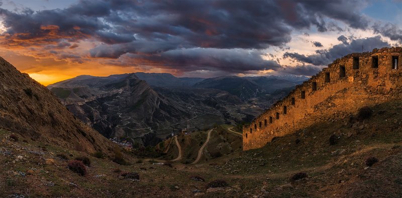 природа, пейзаж, горы, кавказ, природа россии, дикая природа, рассвет, свет, облака, утро, весна, *** фото превью