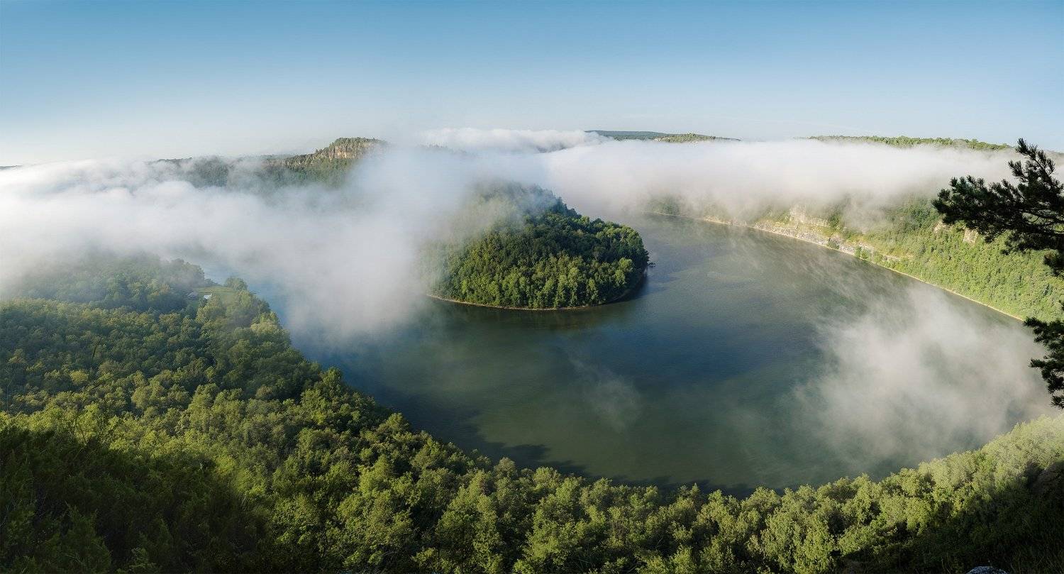 пейзаж, туман, река, природа, Башкирия, утро, панорама, Оксана Гимранова