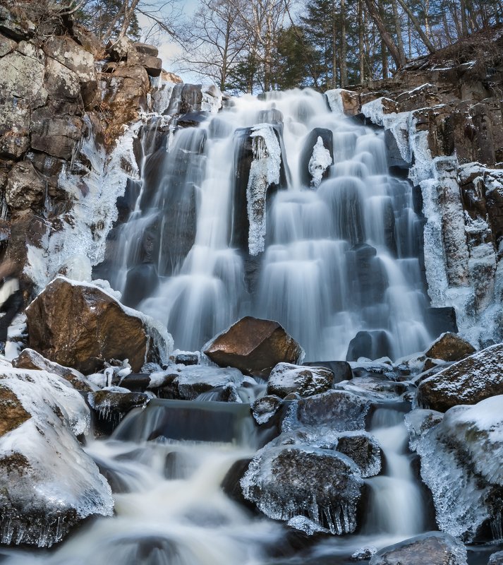 #пейзаж #водопад #зимний Хрустальный. фото превью