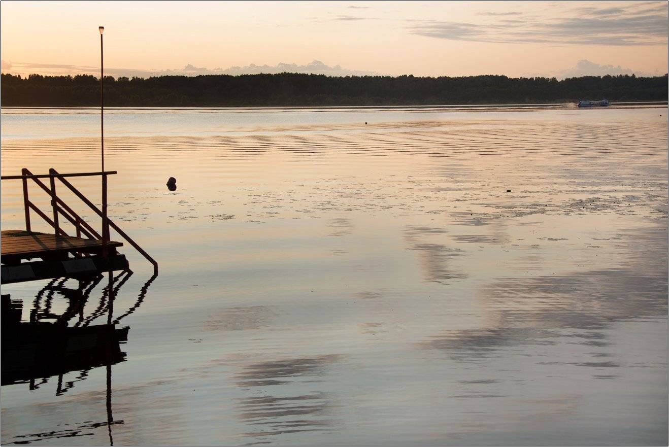 волга, вечер, закат, река, Boris Bort