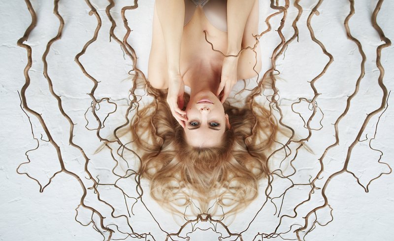 девушка, цветок, юность, тело, красота, загар Полина фото превью