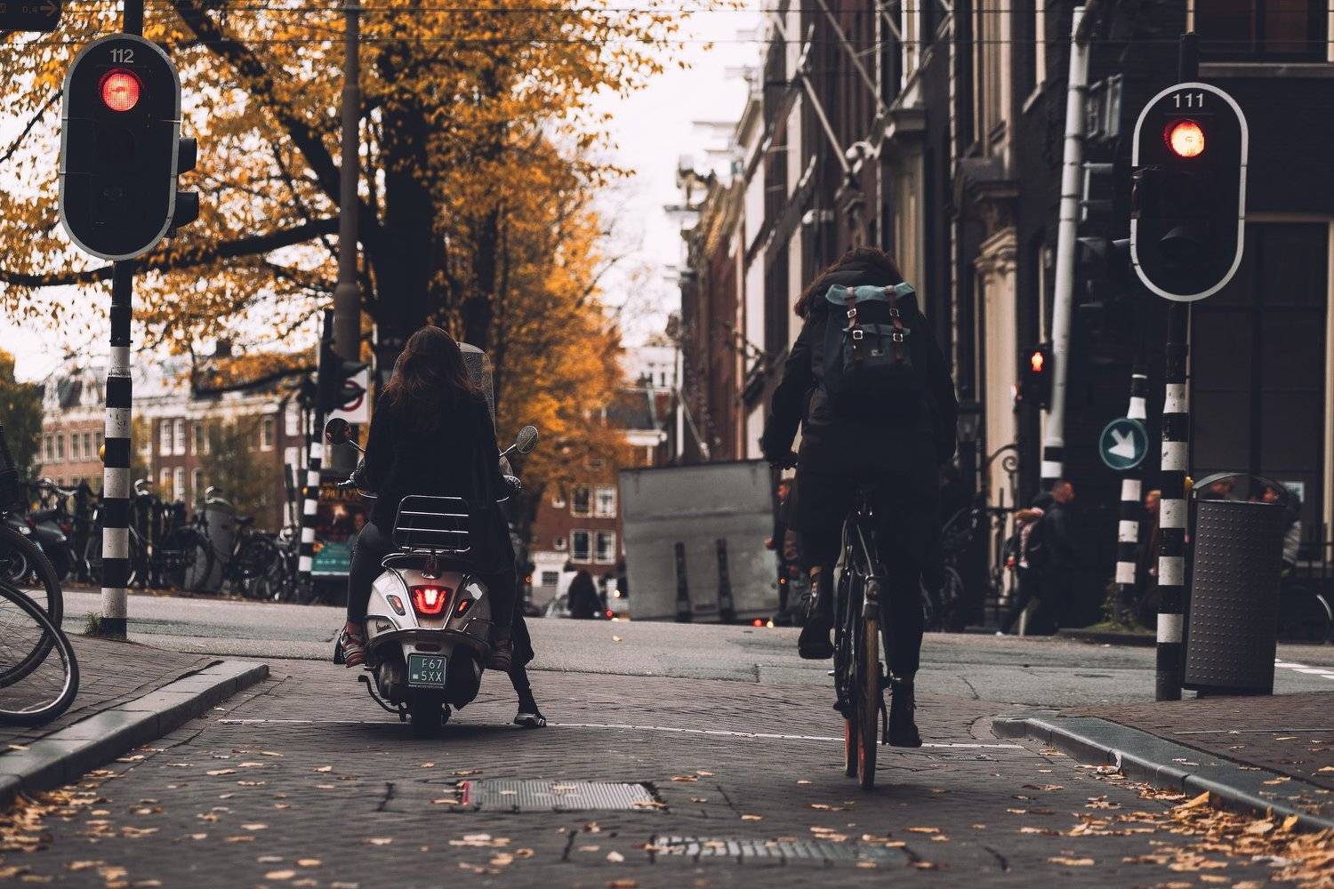 amsterdam netherland europe moto traffic street autumn rain дождь европа голандия дорога улица осень амстердам, Егор Бугримов