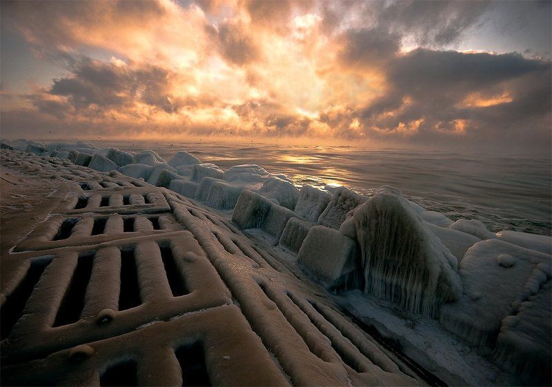 одесса, море, зима, лёд теплый холод фото превью