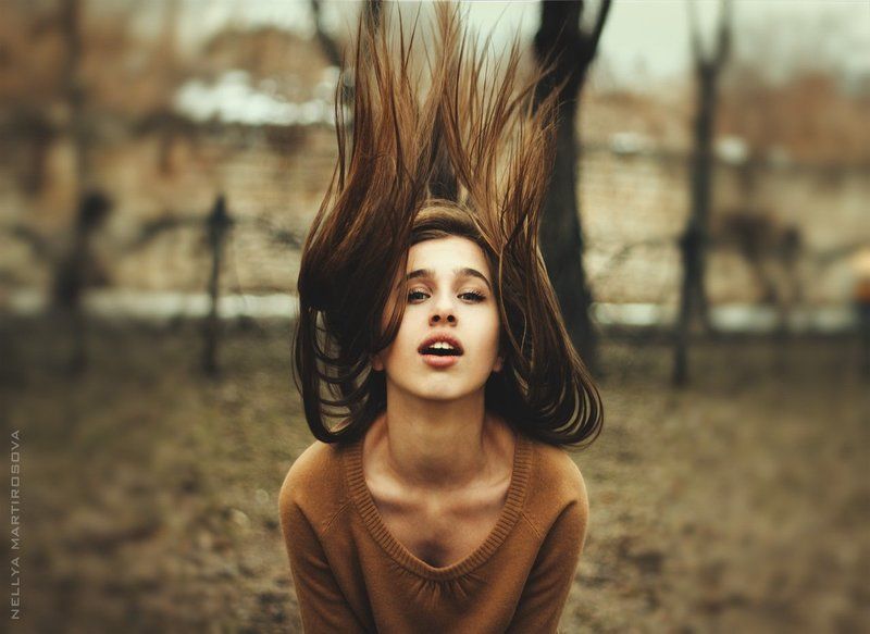 портрет, краски, цвета autumn фото превью