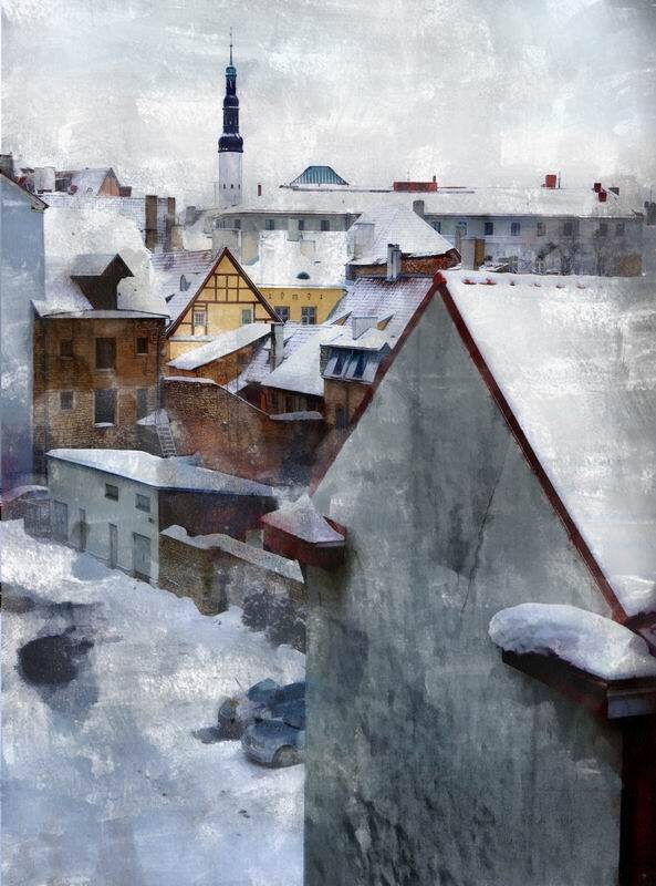 город, зима, музыка, николай дмитрук