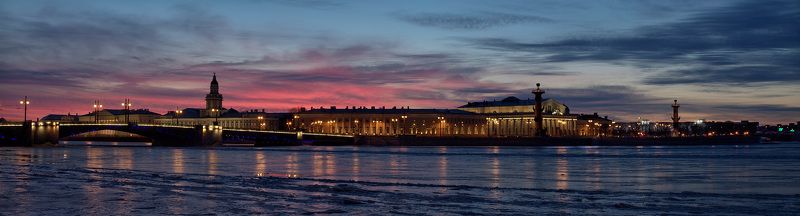 Панорама Дворцового моста и набережной В.O. фото превью