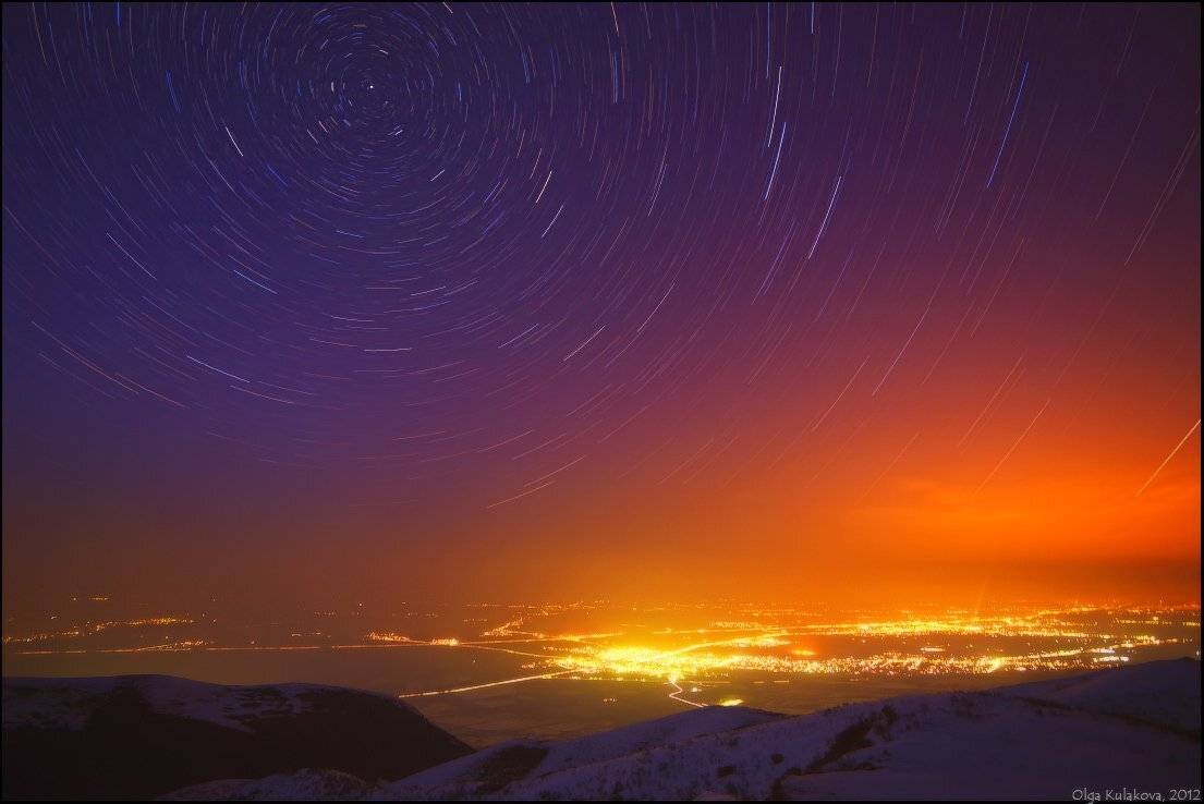startrails, ушконыр, ночь, звезды, Ольга Кулакова