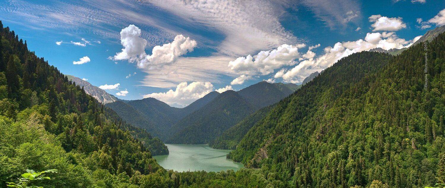 озеро, рица, абхазия, горы, вода, лес, лето, Вадим de-Zigner Малышев