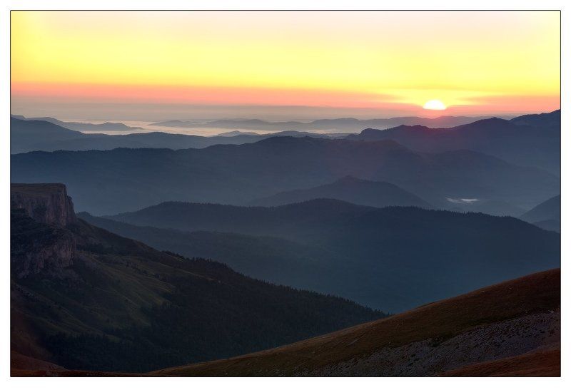 оштен, лаго-наки, адыгея, утро, рассвет, горы Лаго-Наки, утро фото превью