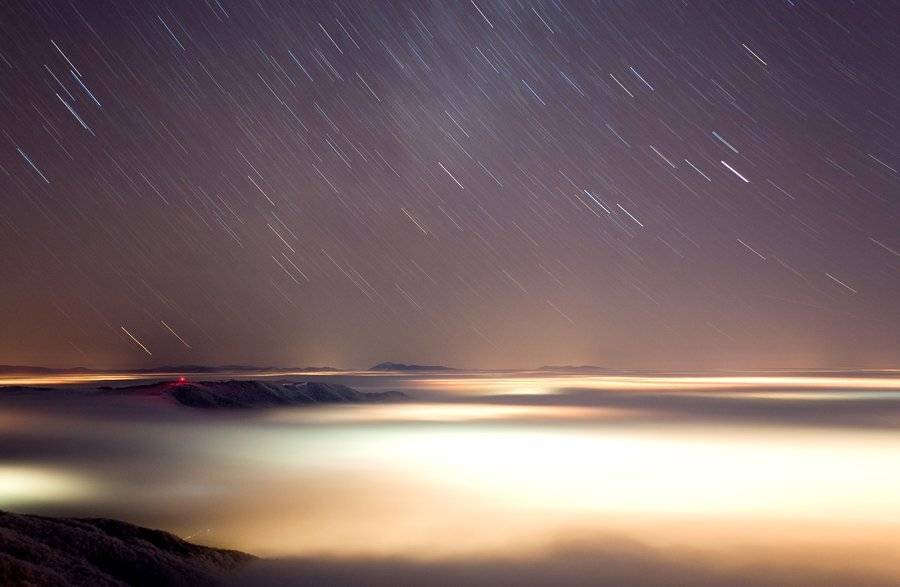 ночь, звезды, болгария, туман, Павел Пронин