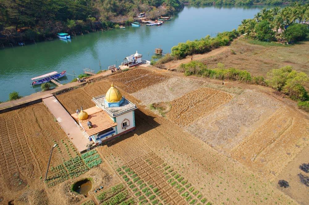 индия, гоа, храм, индуизм, аэро, река, aero, aerial, Борис Резванцев