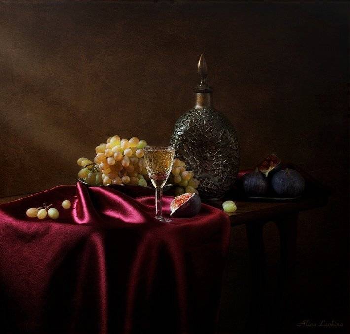 натюрморт, вино, виноград, инжир, свет, still-life, Alina