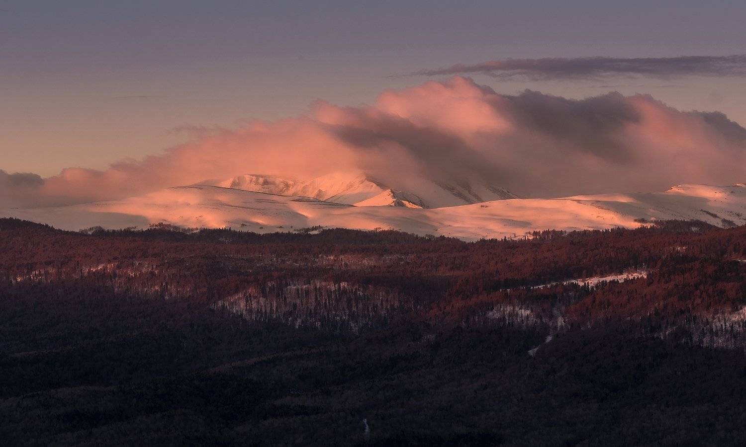горы, кавказ, рассвет, мезмай,лаго-наки, хребет, весна, ФЁДОР